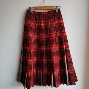 Vintage Highland Queen Reversible Plaid Pleated Skirt – Sz 8 – Made in Canada